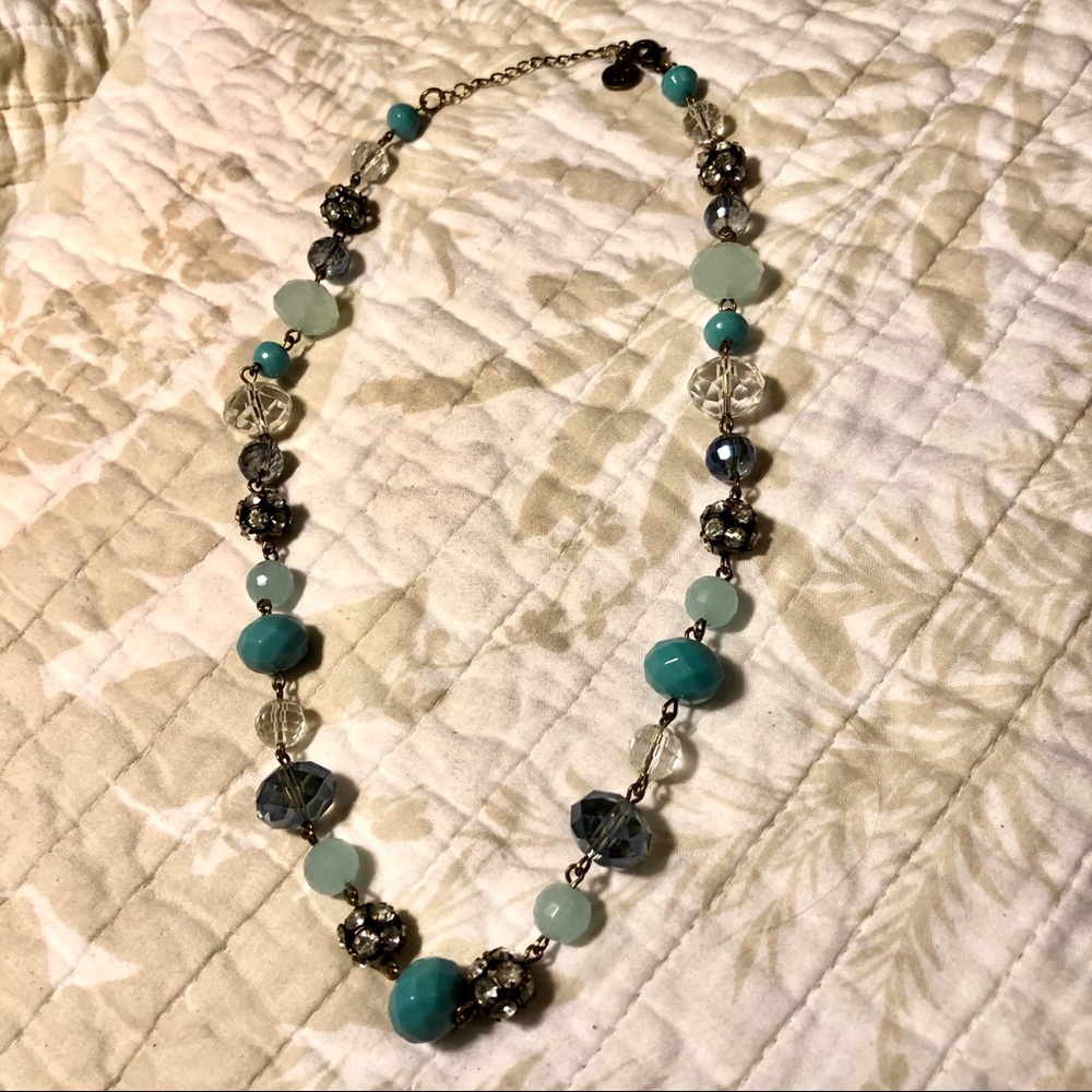 Liz Claiborne blue beaded necklace